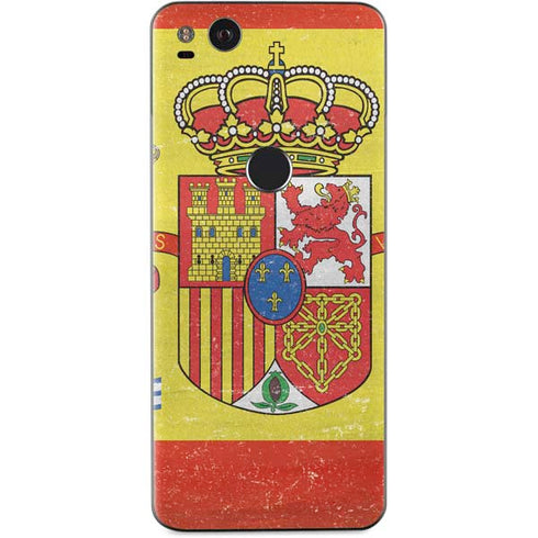 Spain Flag Distressed Google Pixel 2 XL Skin